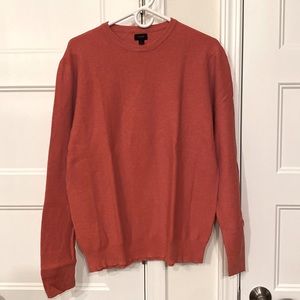 J. Crew creneck sweater in bright peach